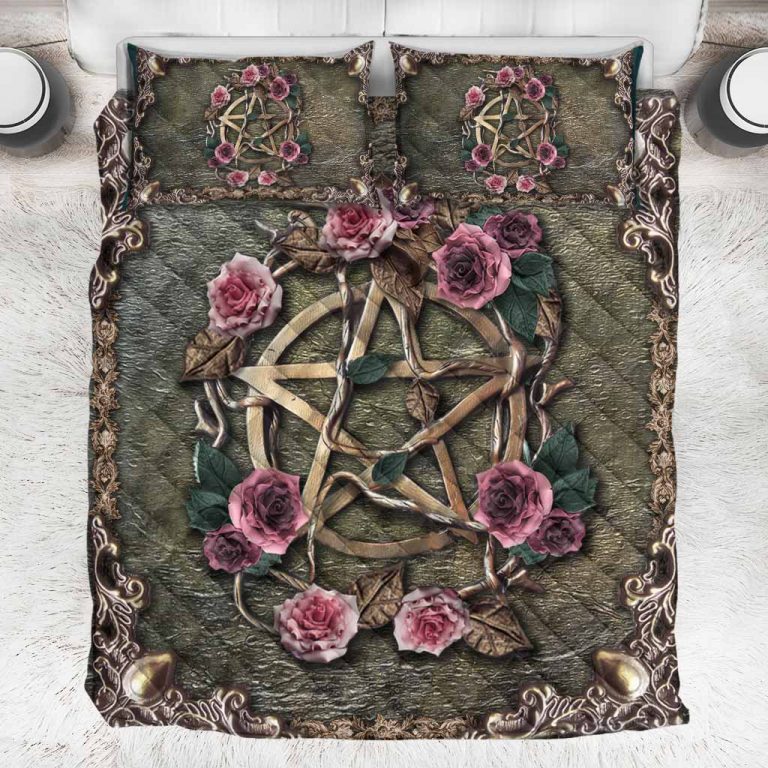 Witch Mystical 3D Pattern Print Quilt bedding Set 4