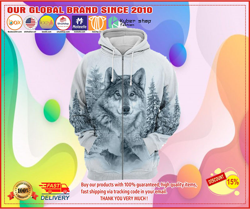 Wolf 3D all print hoodie 4