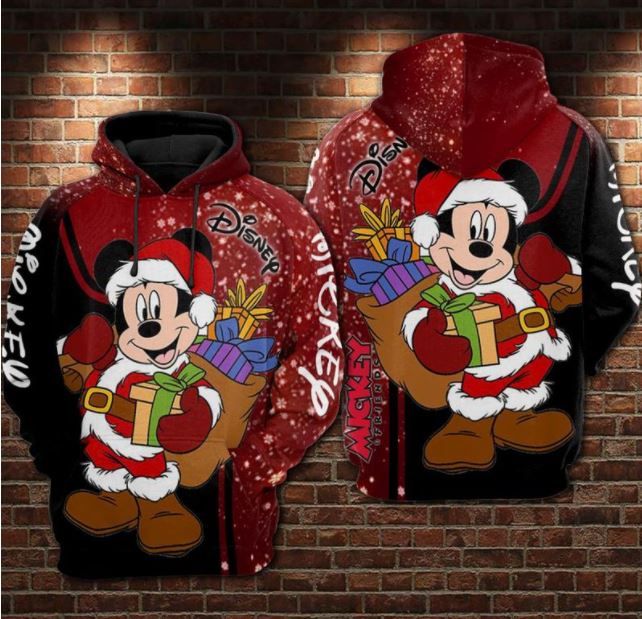 Xmas Mickey Mouse 3D Hoodie -BBS