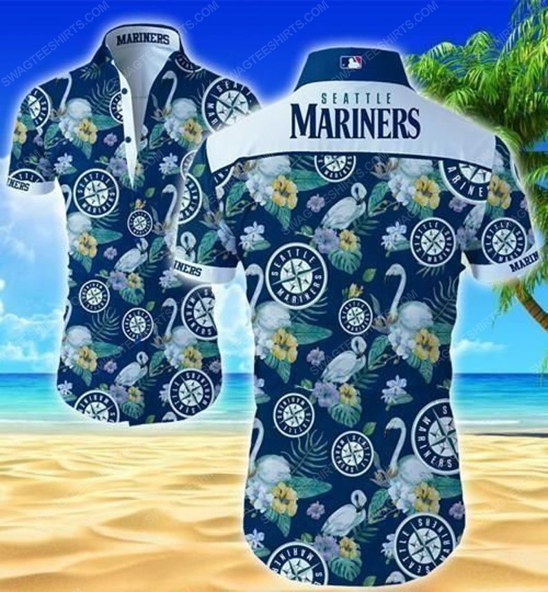 Floral seattle mariners mlb summer vacation hawaiian shirt 1