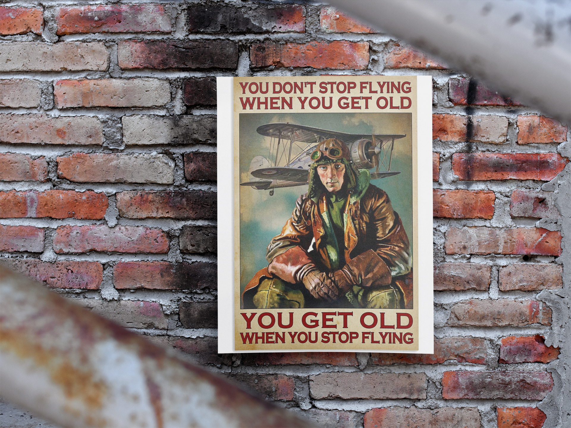 You don_t stop flying when you get old you get old when you stop flying poster 4