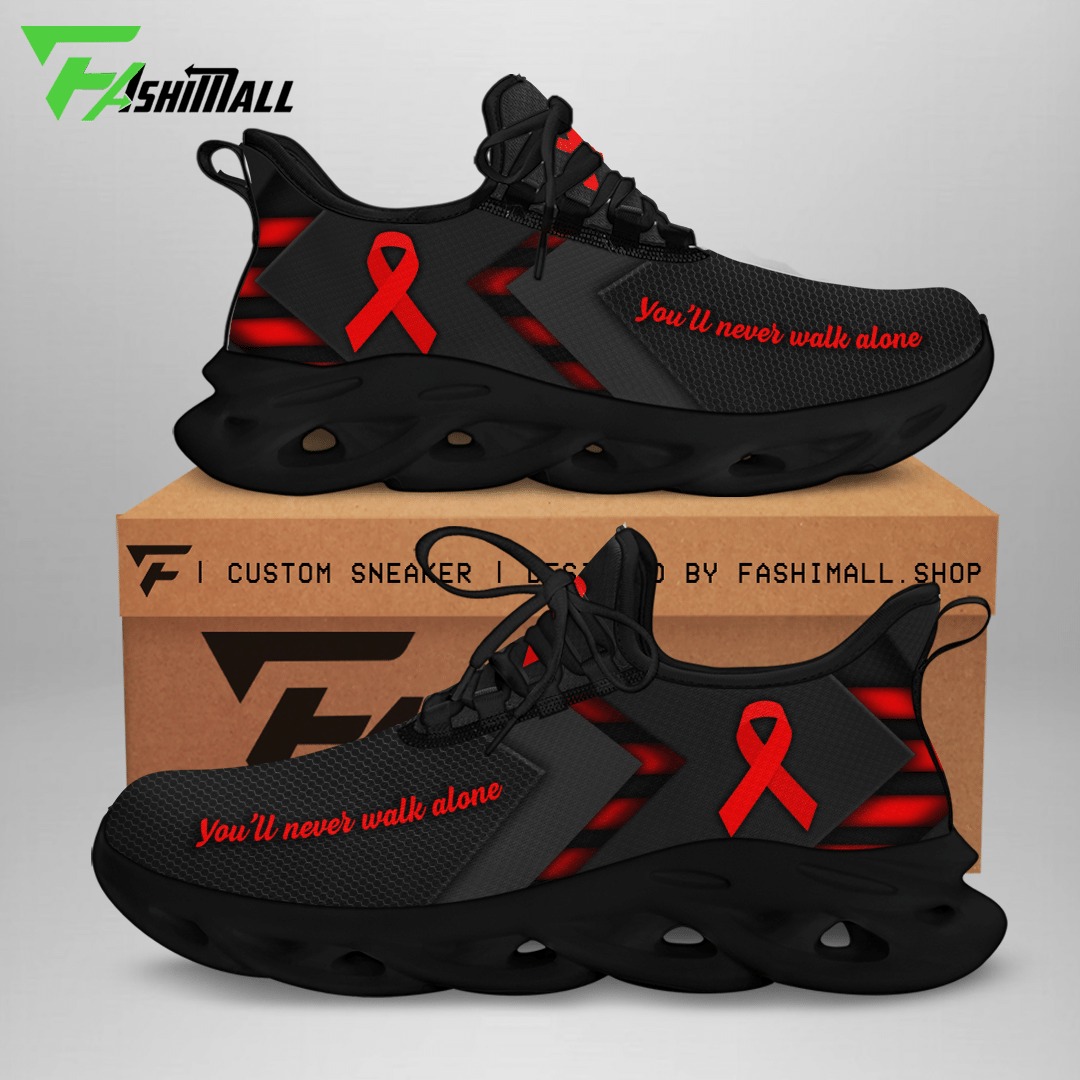 You’ll Never Walk Alone Breast Cancer awareness clunky max soul shoes – LIMITED EDITION
