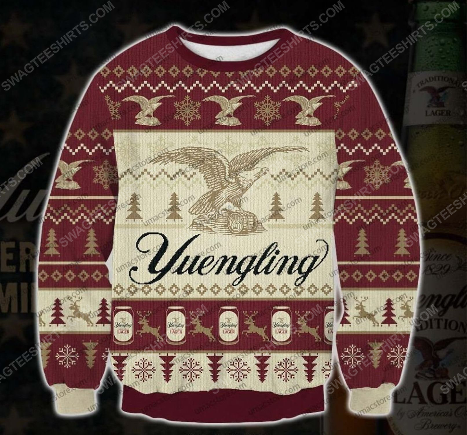 [special edition] Yuengling brewery all over print ugly christmas sweater – maria