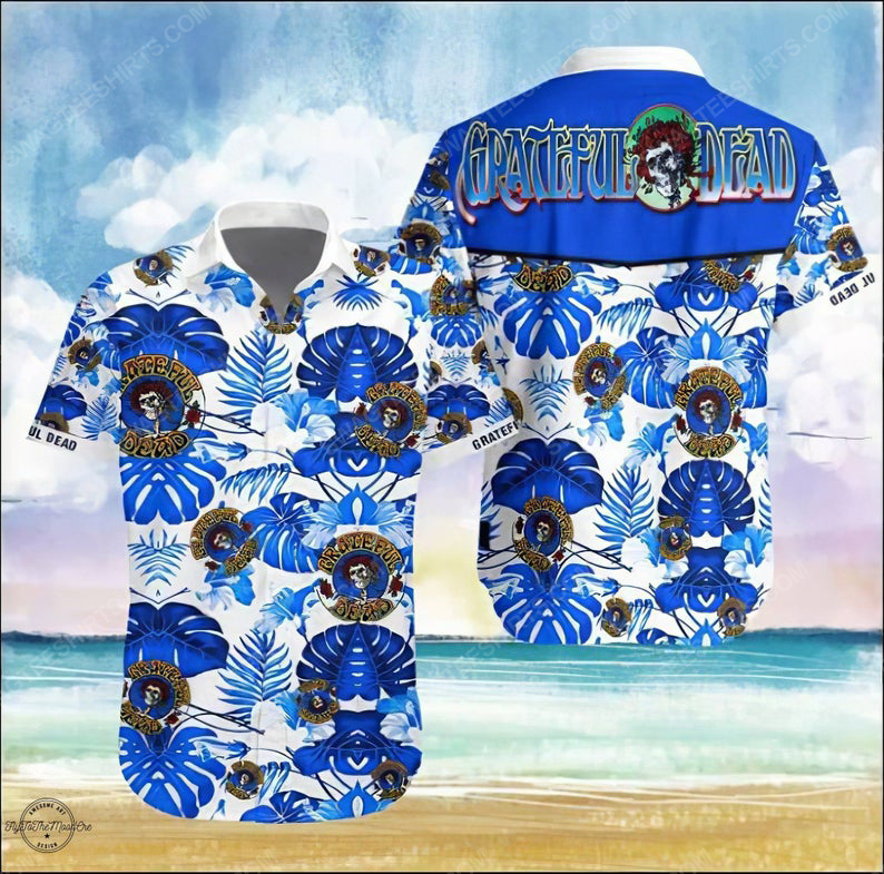 Grateful dead music rock band summer vacation hawaiian shirt 1