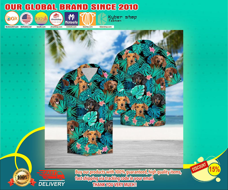 Dachshund hawaiian shirt