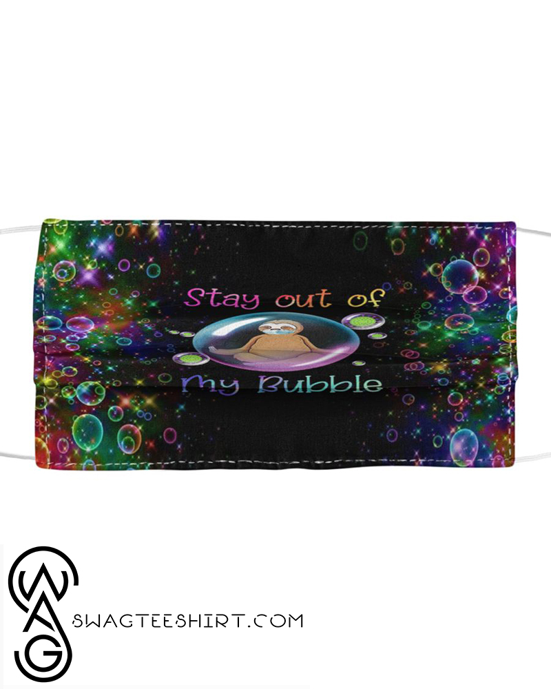 Sloth covid 19 stay out of my bubble all over printed face mask – maria