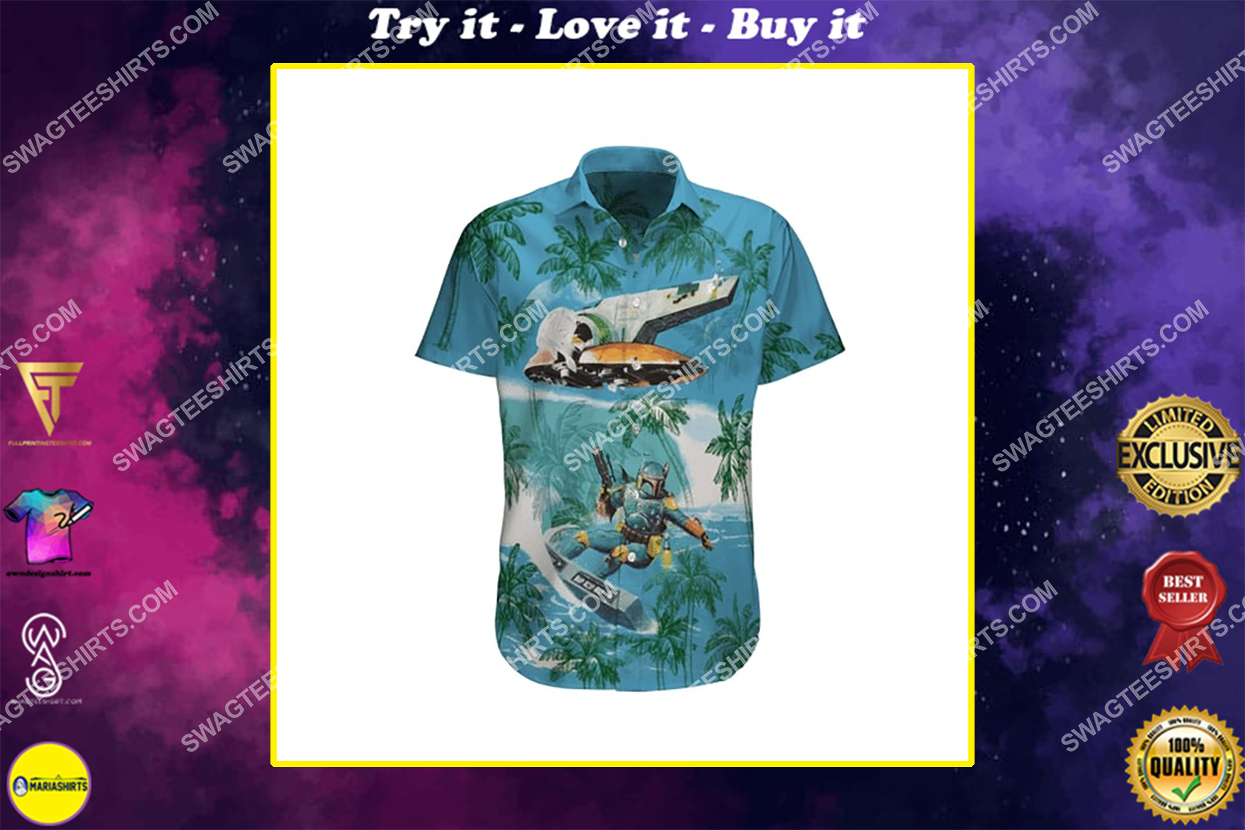 [special edition] Tropical star wars spaceships all over print hawaiian shirt – Maria