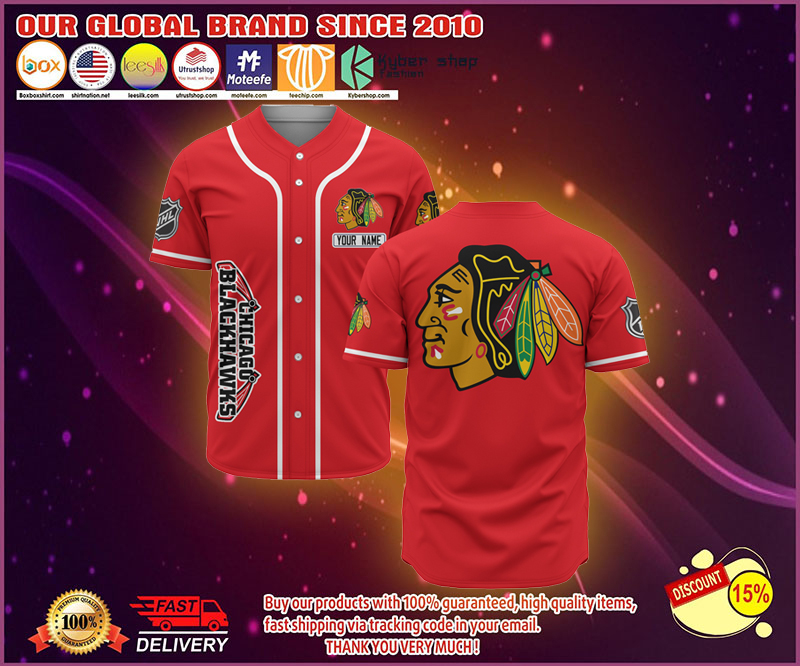 Chicago Blackhawks custome personalized name baseball jersey shirt 1