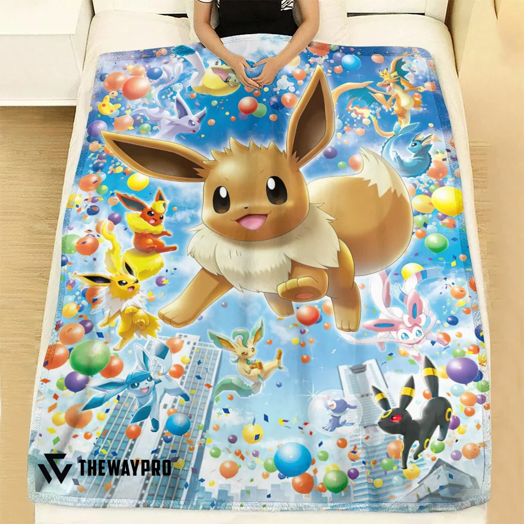 Anime Pokemon Eevee Evolution Custom Soft Blanket – Saleoff 181121