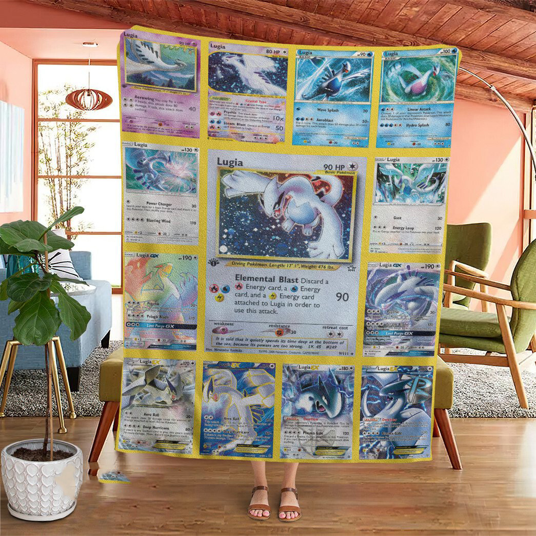 Anime Pokemon Lugia Cards Custom Soft Blanket – Saleoff 171121