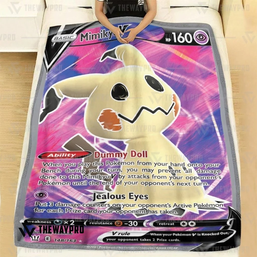 Anime Pokemon Mimikyu V Battle Styles Custom Soft Blanket – Saleoff 171121