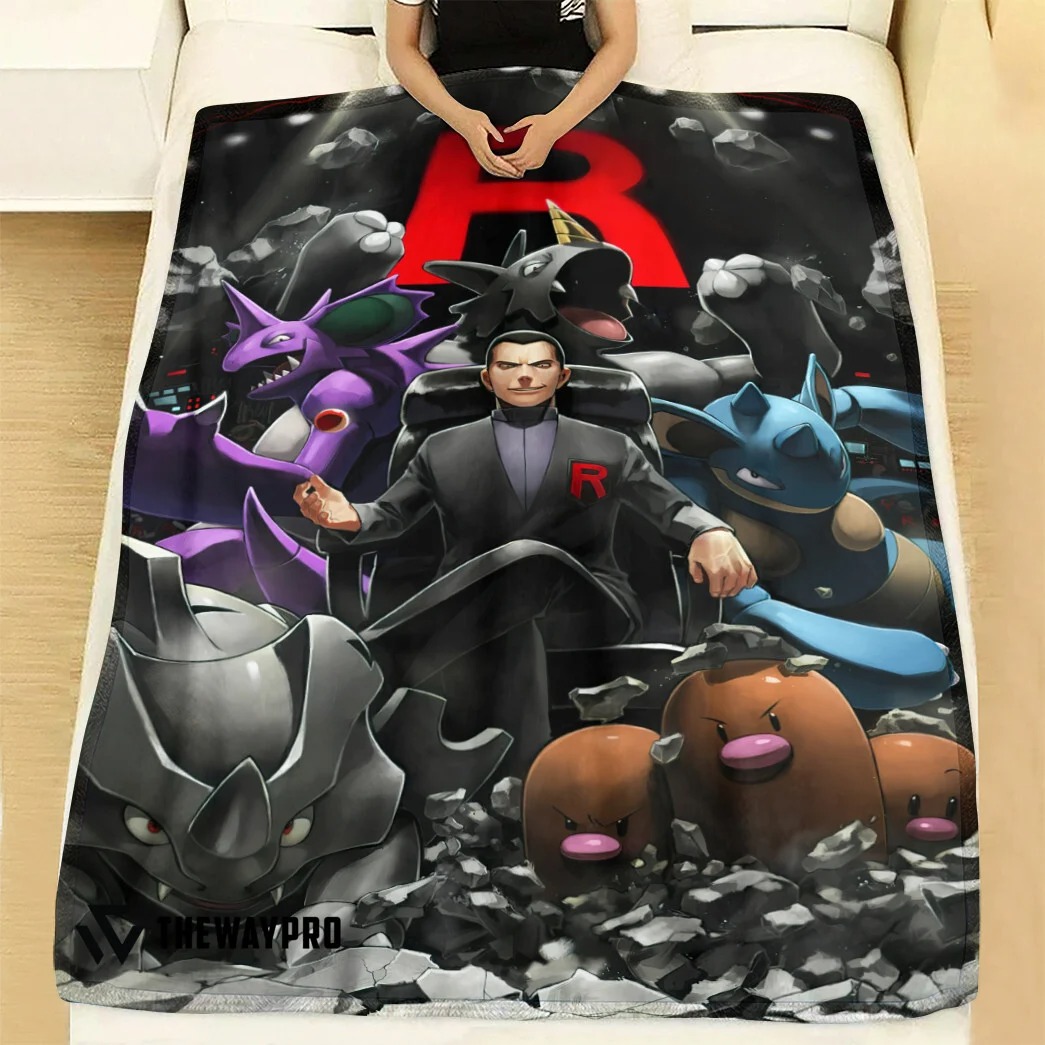 Anime Pokemon Team Rocket Leader Custom Soft Blanket