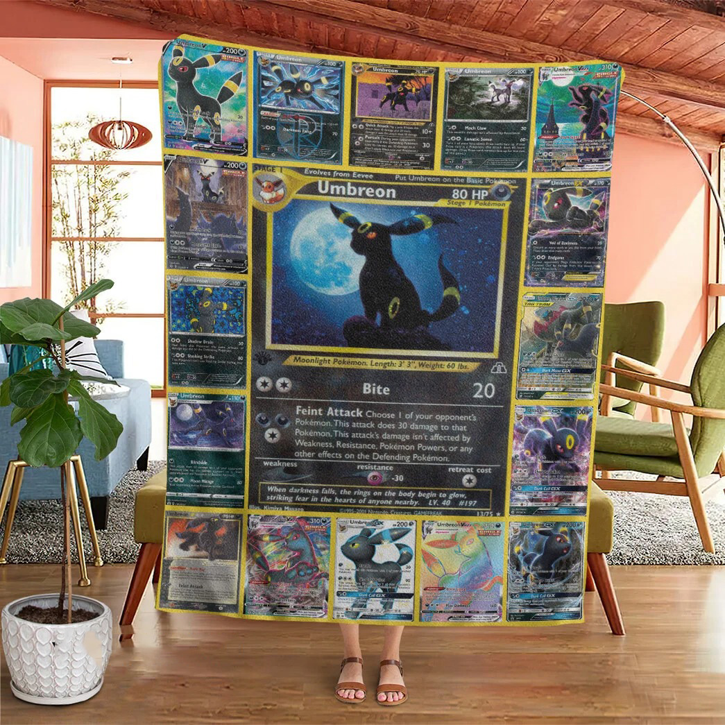 Anime Pokemon Umbreon Cards Custom Soft Blanket – Saleoff 181121