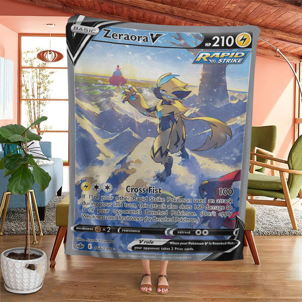 Anime Pokemon Zeraora V Chilling Reign Cards Custom Soft Blanket – Saleoff 161121