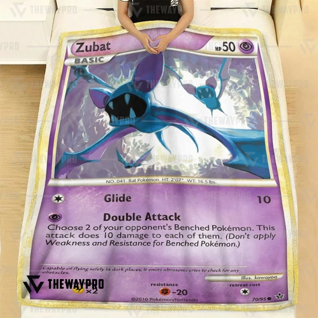 Anime Pokemon Zubat Unleashed Custom Soft Blanket – Saleoff 181121