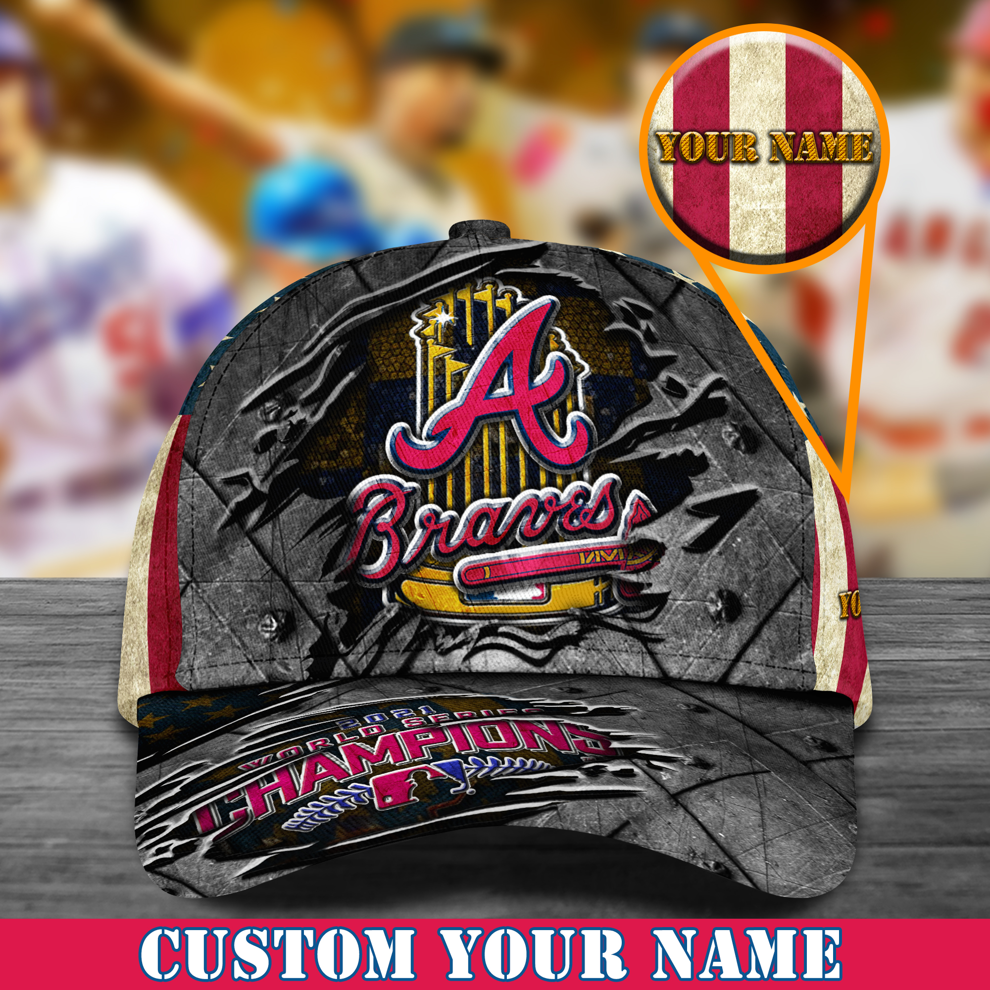 Atlanta Braves Champions Custom Name Cap – Saleoff 101121