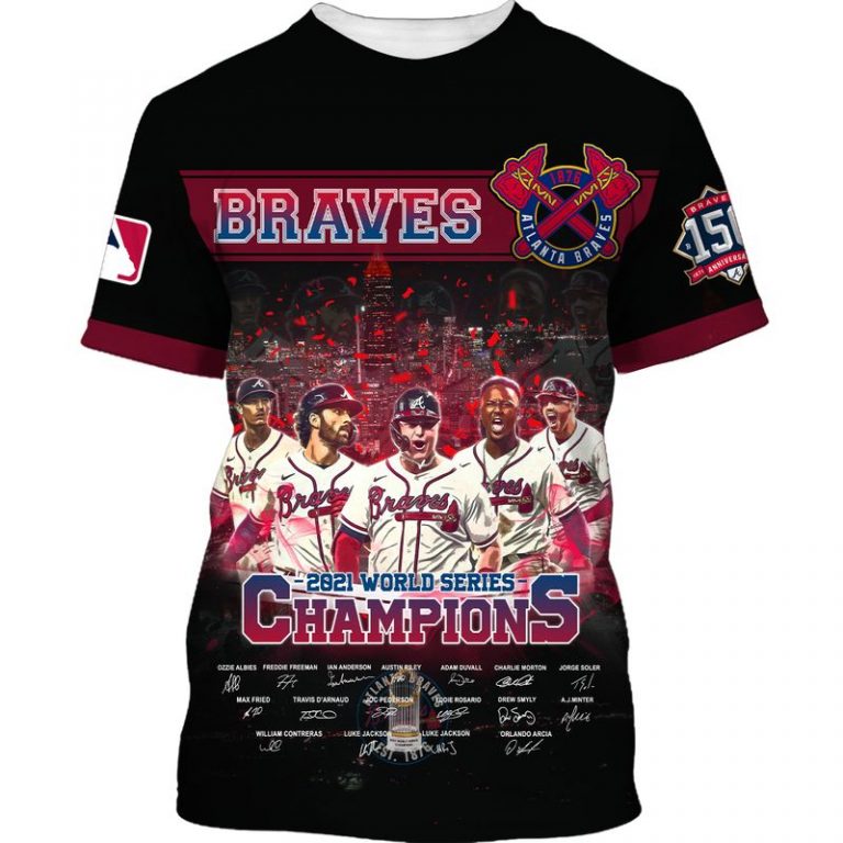 Atlanta Braves World Series Champions 2021 3d t-shirt