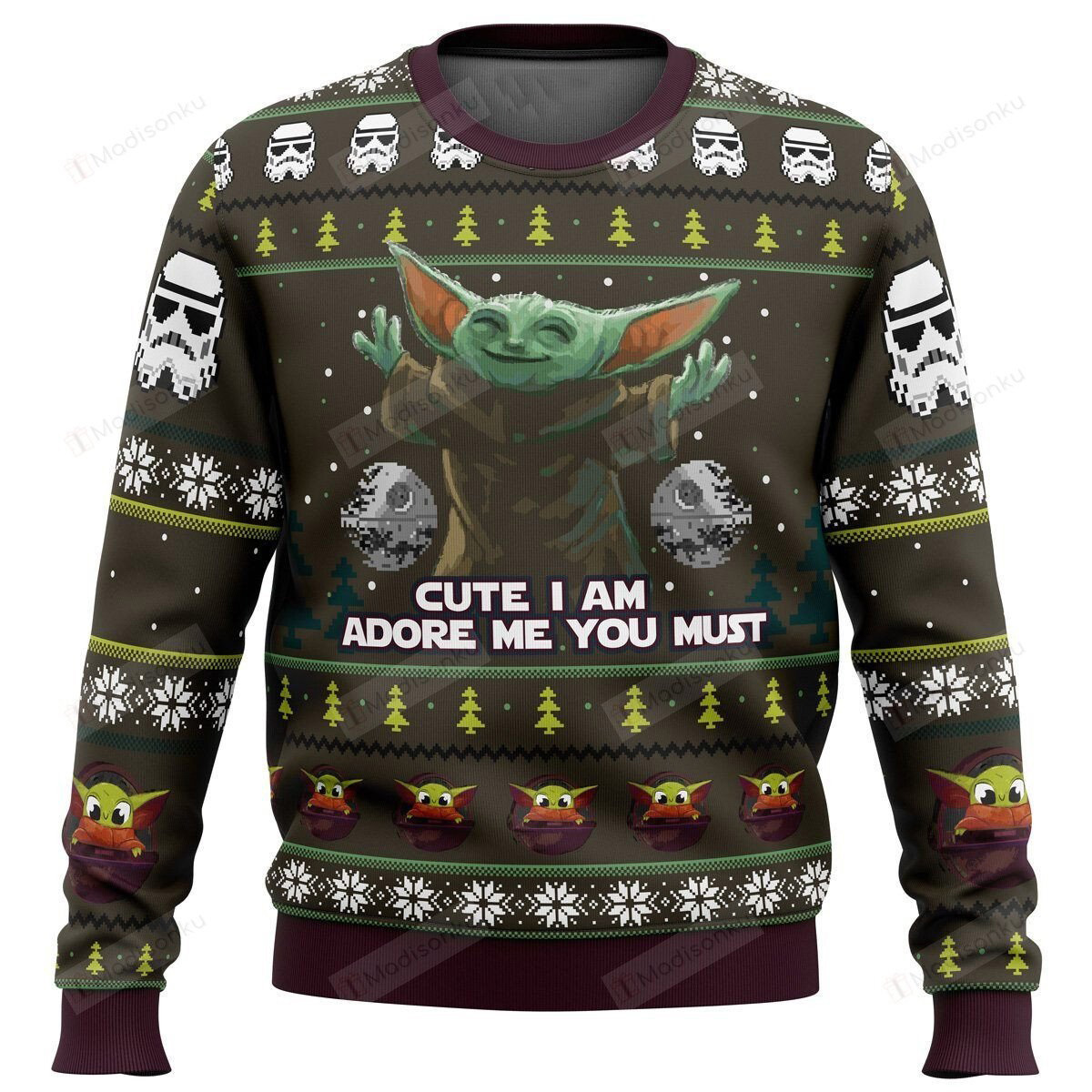 Baby Yoda cute I am Star Wars The Mandalorion ugly christmas sweater