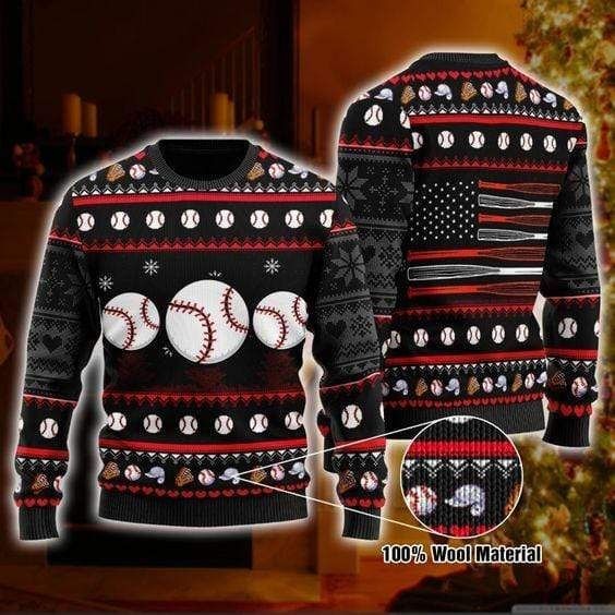 Baseball flag ugly christmas sweater – Saleoff 191121