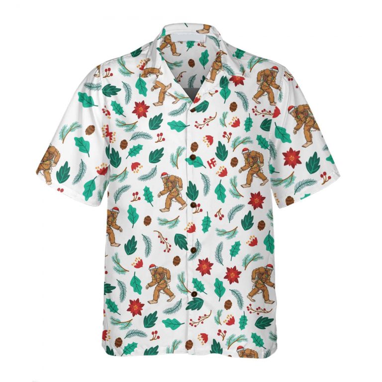 Bigfoot Sasquatch Pattern Christmas Hawaiian Shirt