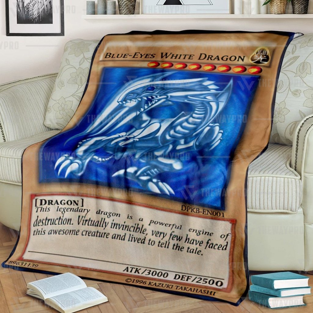 Blue Eyes White Dragon Card Custom Soft Blanket – Saleoff 111121