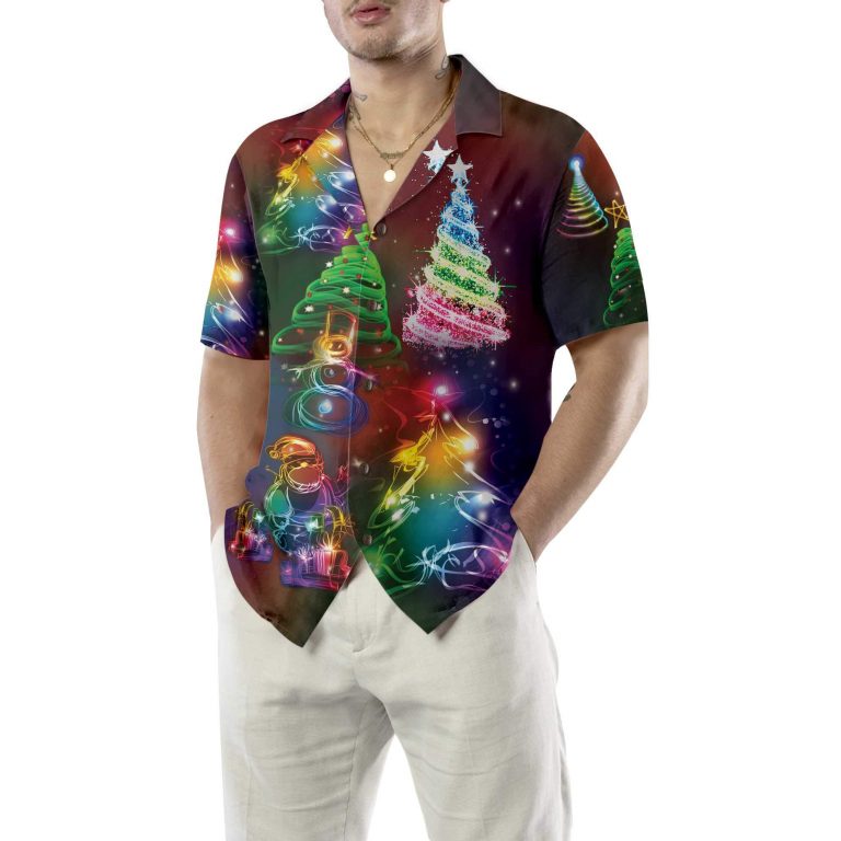 Bright Night Christmas Tree Merry Christmas Hawaiian Shirt