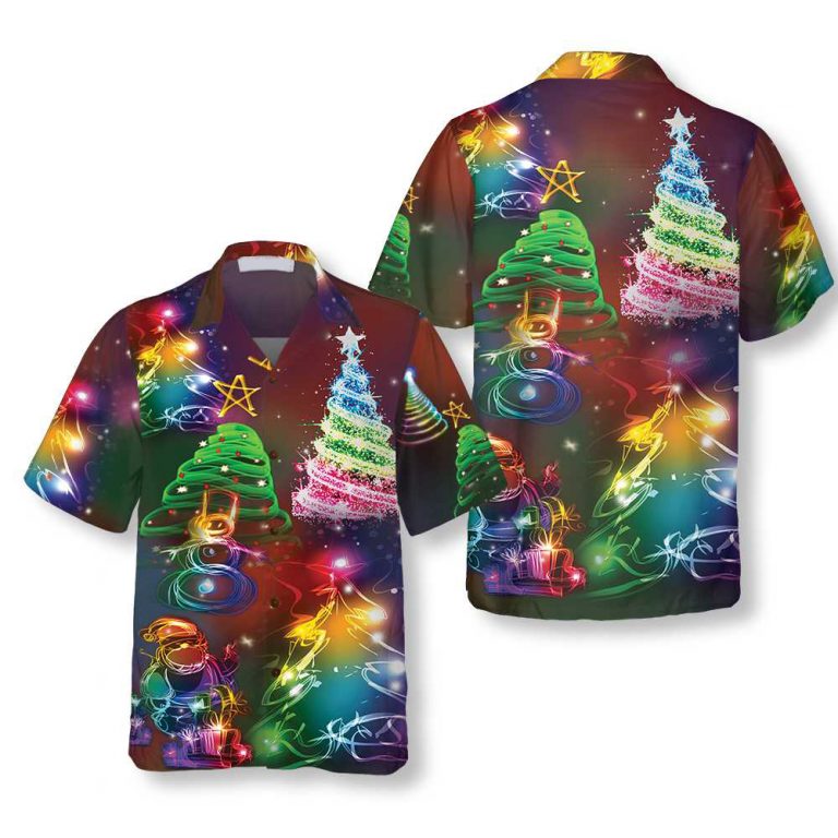 Bright Night Christmas Tree Merry Christmas Hawaiian Shirt