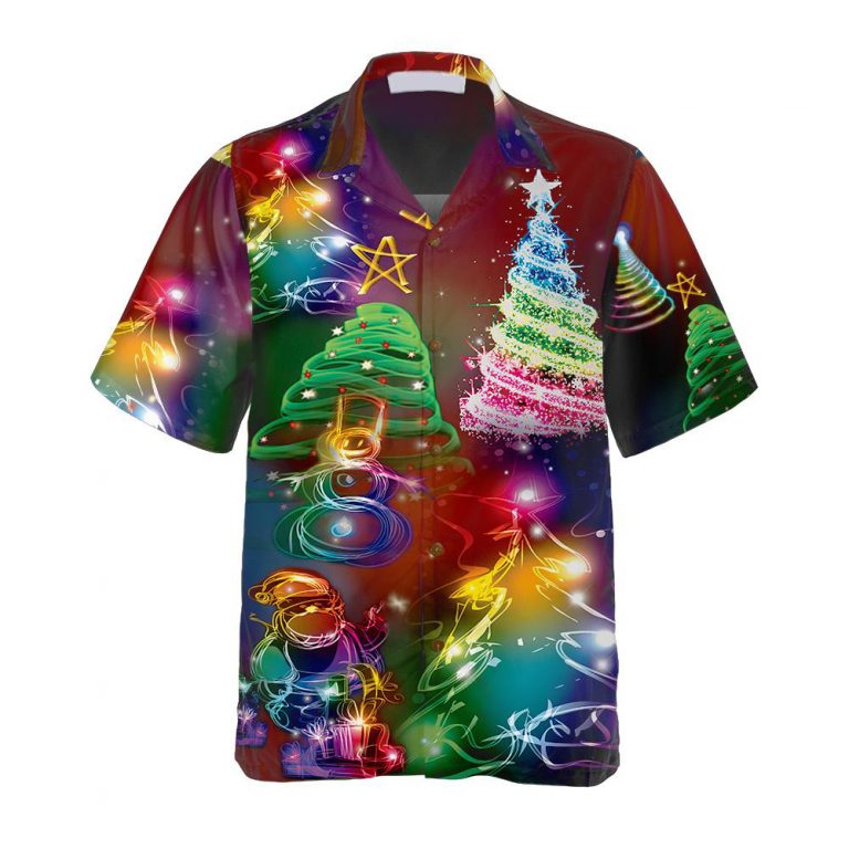 Bright Night Christmas Tree Merry Christmas Hawaiian Shirt