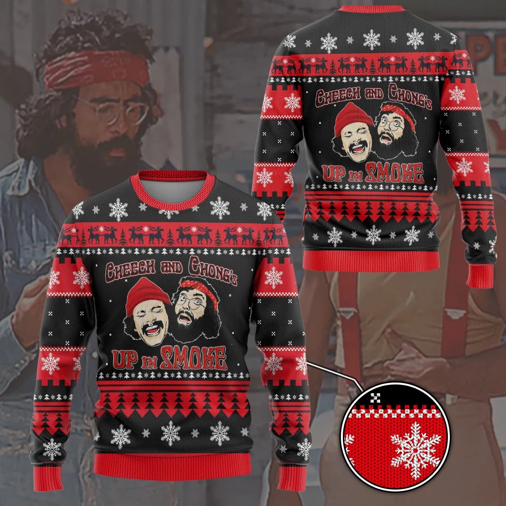 Cheech And Chong’s Up In Smoke ugly christmas sweater – Saleoff 221121