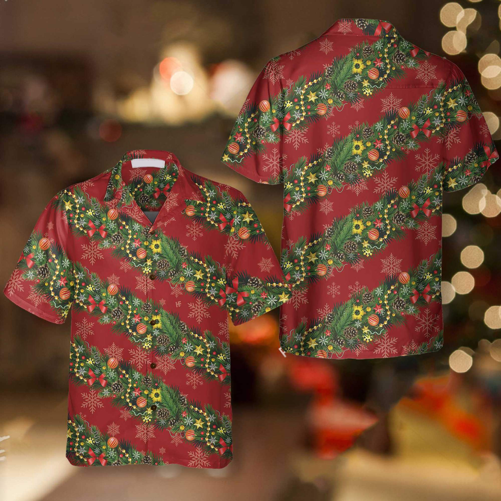 Christmas Decorations With Snowflakes Christmas Hawaiian Shirt