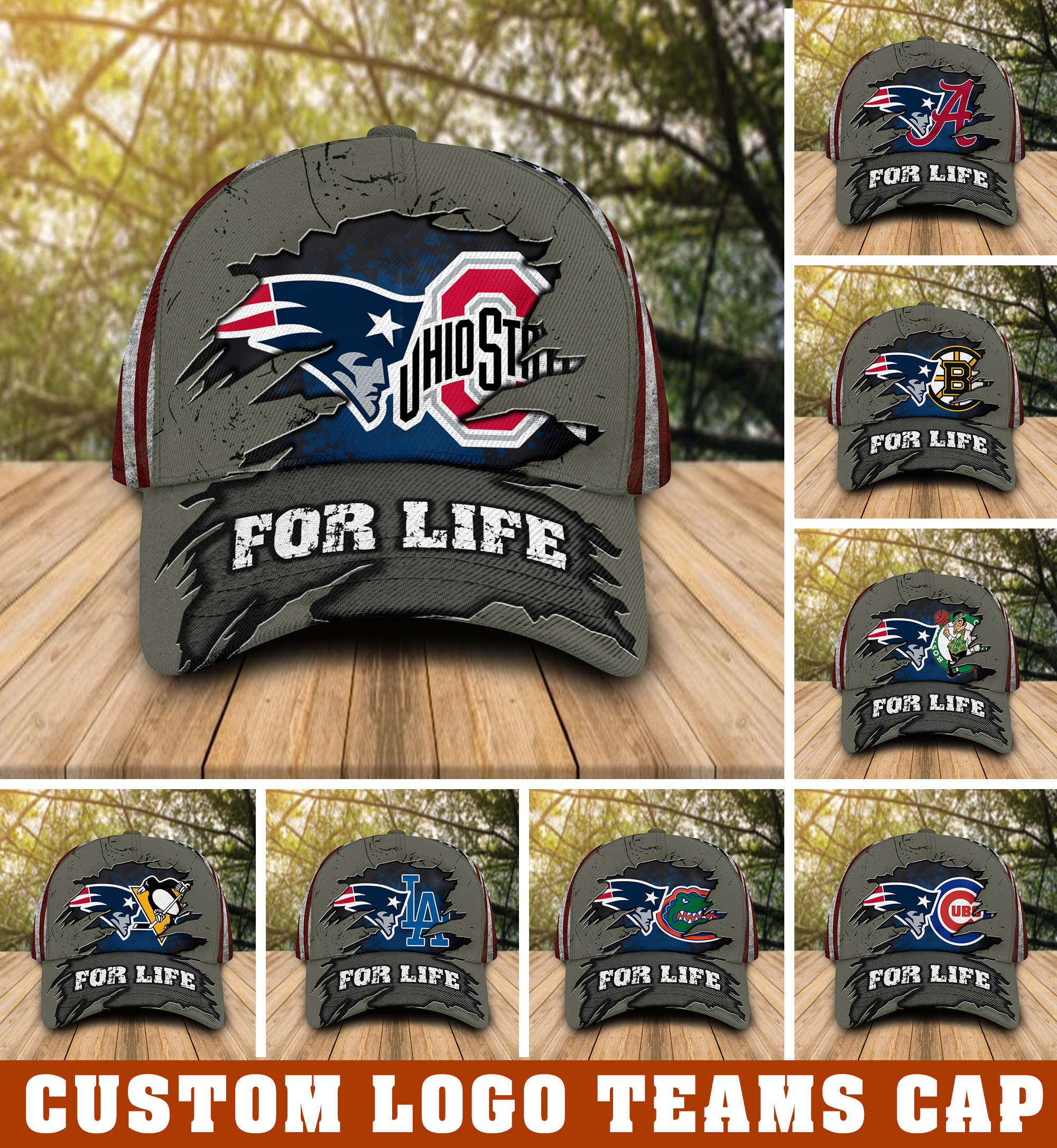 Custom logo Sport teams For Life Cap