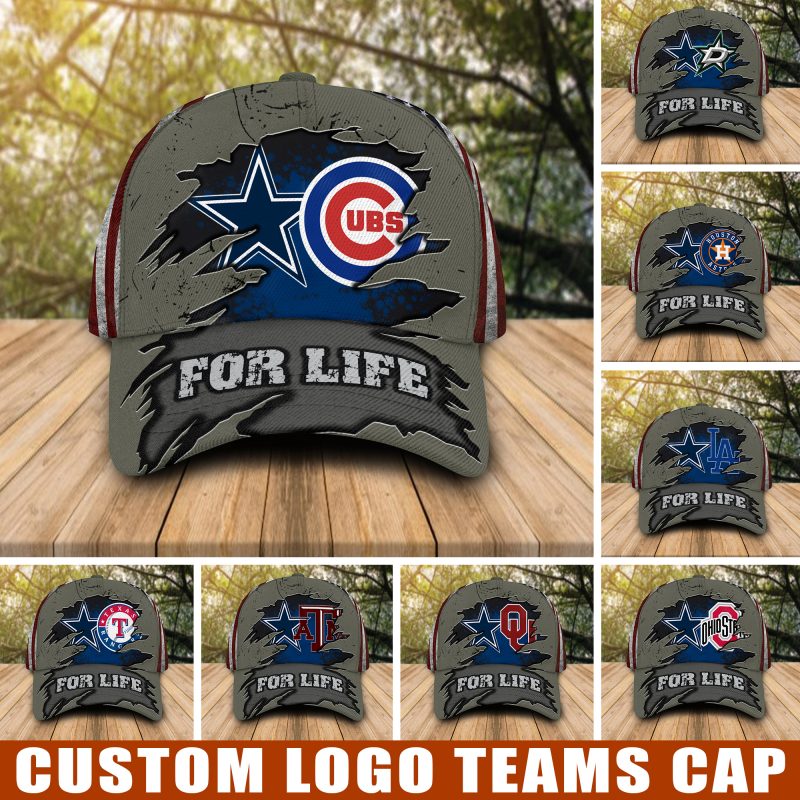 Dallas Cowboys and Custom logo Sport teams For Life Cap