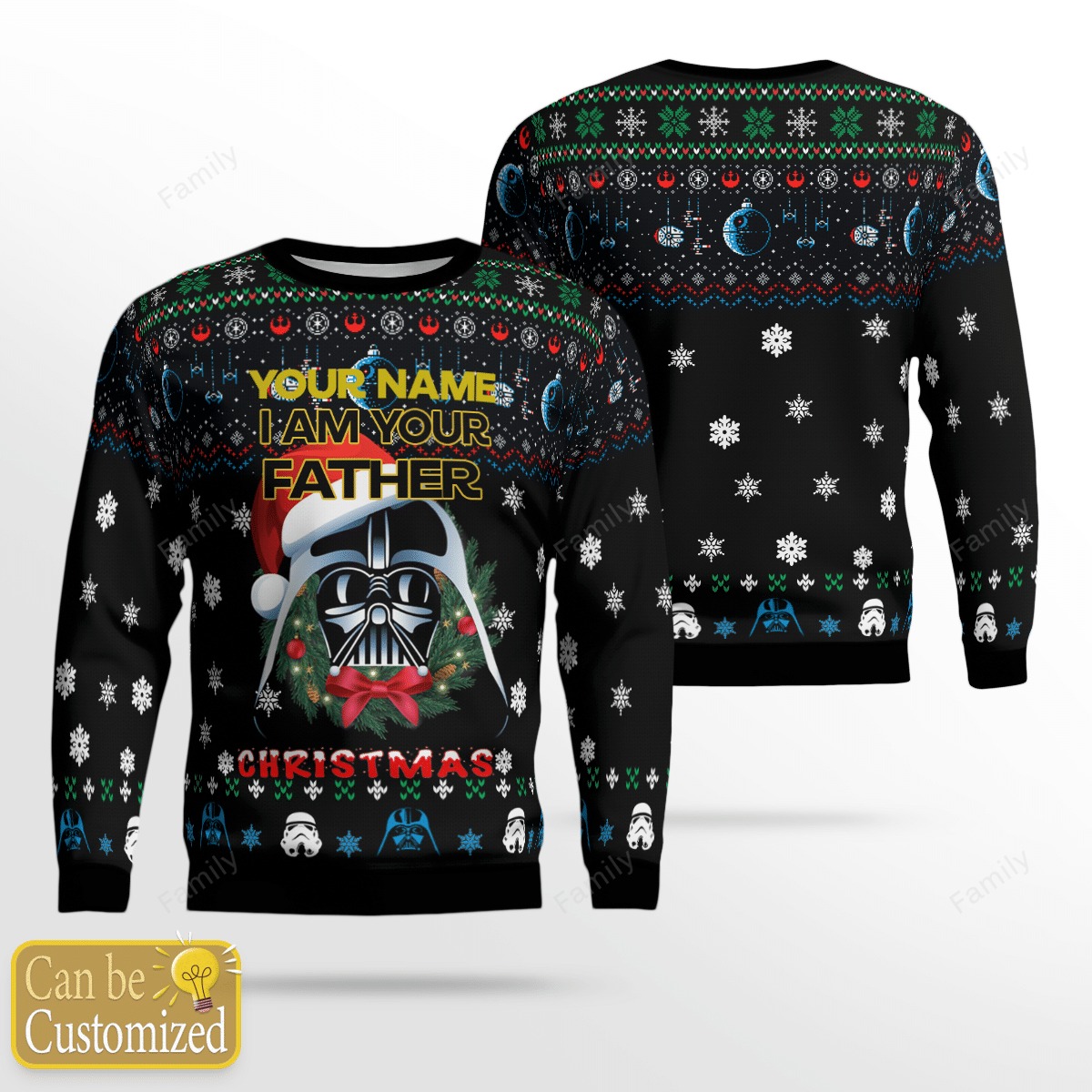 Darth Vader I am your father personalized name christmas sweater – Saleoff 241121