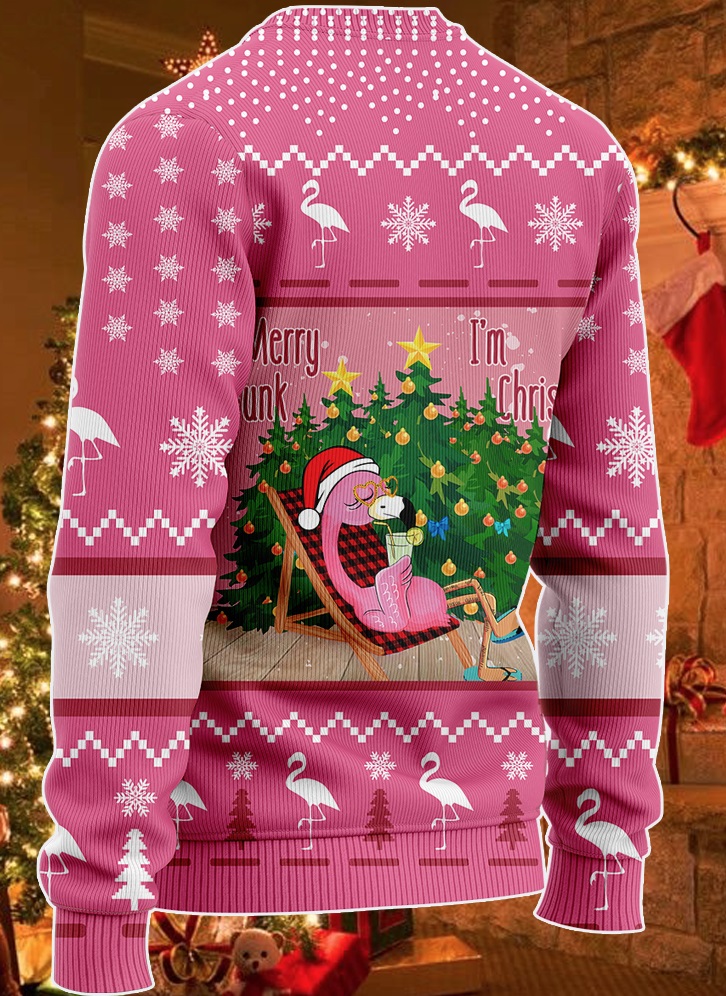 Flamingo Merry drunk I'm christmas sweater and hoodie