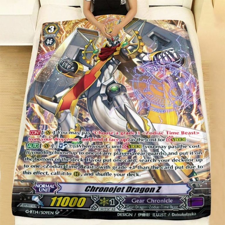 Game Vanguard Cards Chronojet Dragon Z SP Custom Soft Blanket