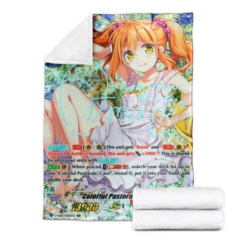 Game Vanguard Cards Colorful Pastorale Caro Rainbow SP Custom Soft Blanket