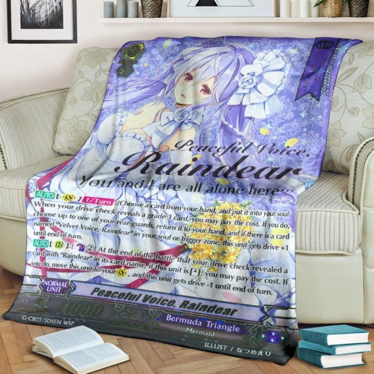 Game Vanguard Cards Peaceful Voice Raindear Wedding SP Custom Soft Blanket