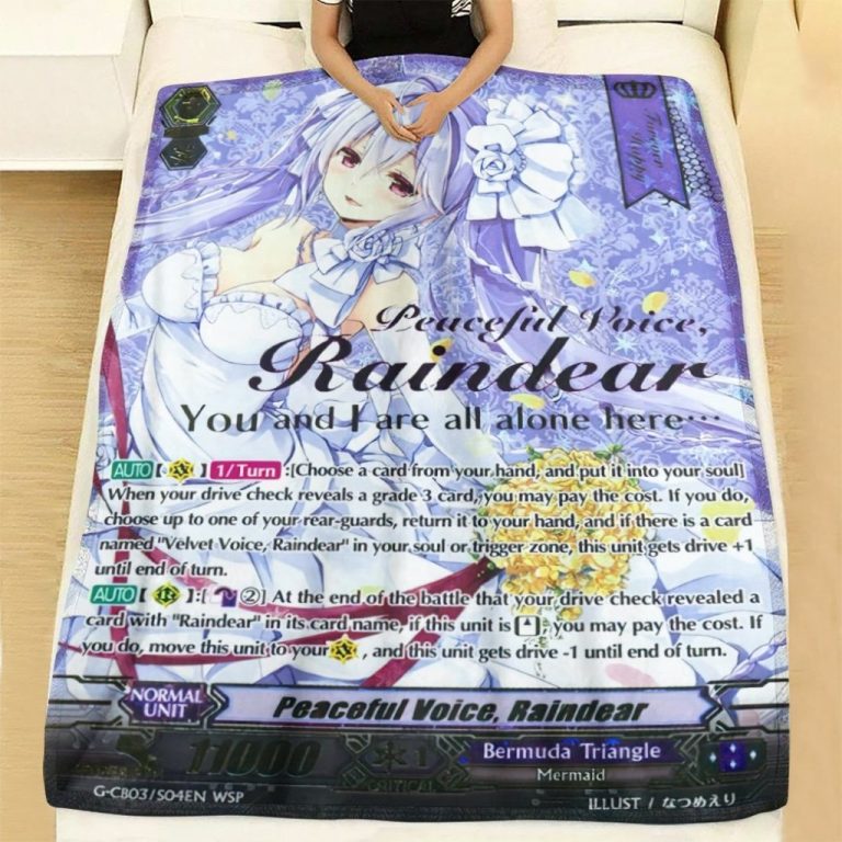 Game Vanguard Cards Peaceful Voice Raindear Wedding SP Custom Soft Blanket