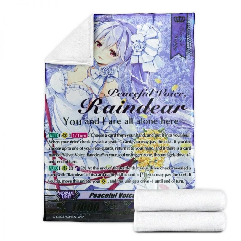 Game Vanguard Cards Peaceful Voice Raindear Wedding SP Custom Soft Blanket