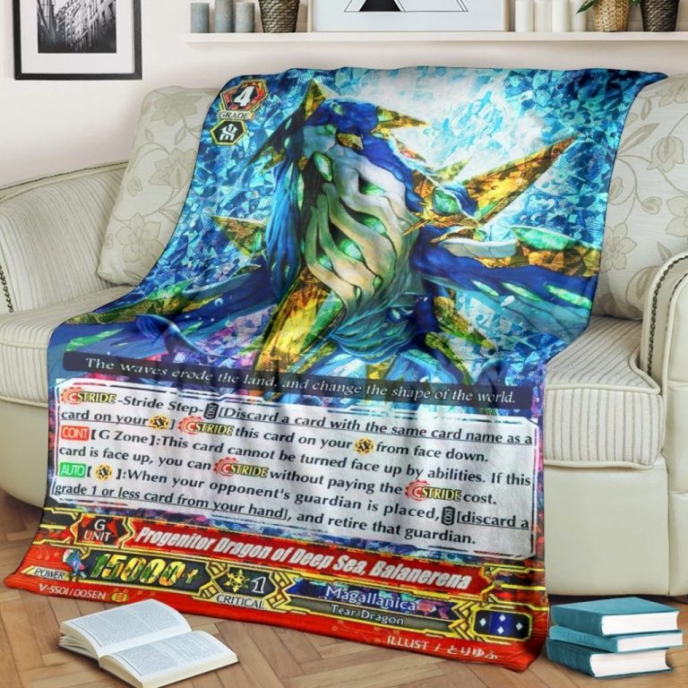 Game Vanguard Cards Progenitor Dragon of Deep Sea Balanerena Custom Soft Blanket