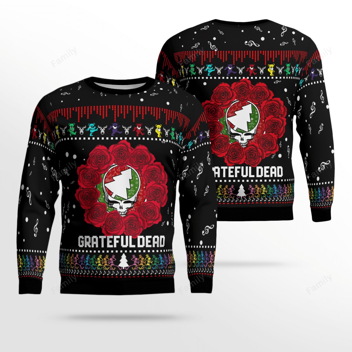 Grateful Dead dancing bears christmas sweater