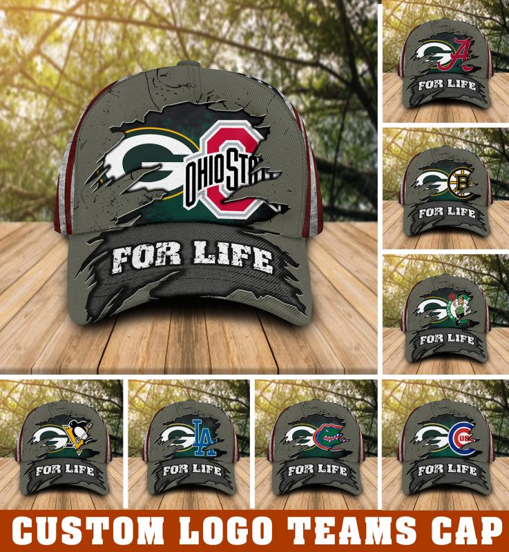 Green Bay Packers and Custom logo Sport teams For Life Cap – Saleoff 121121
