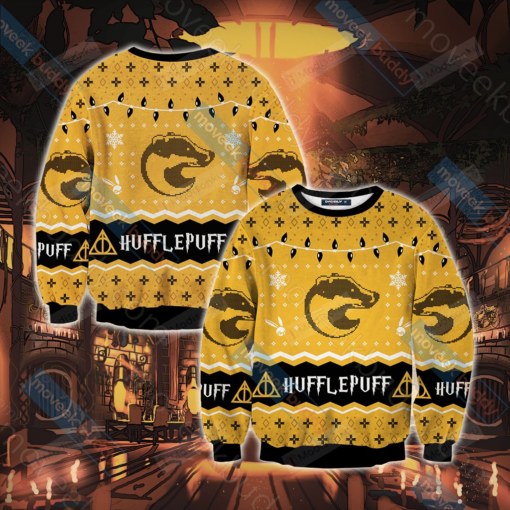 [ Amazing ] Harry Potter Hufflepuff house ugly christmas sweater – Saleoff 301121