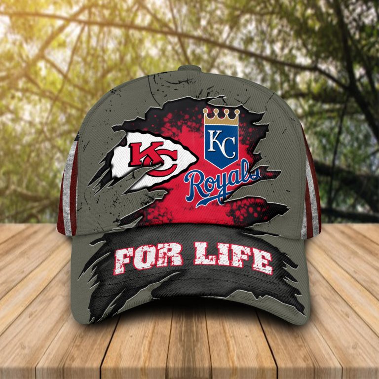 Kansas City Chiefs Kansas City Royals For Life Cap