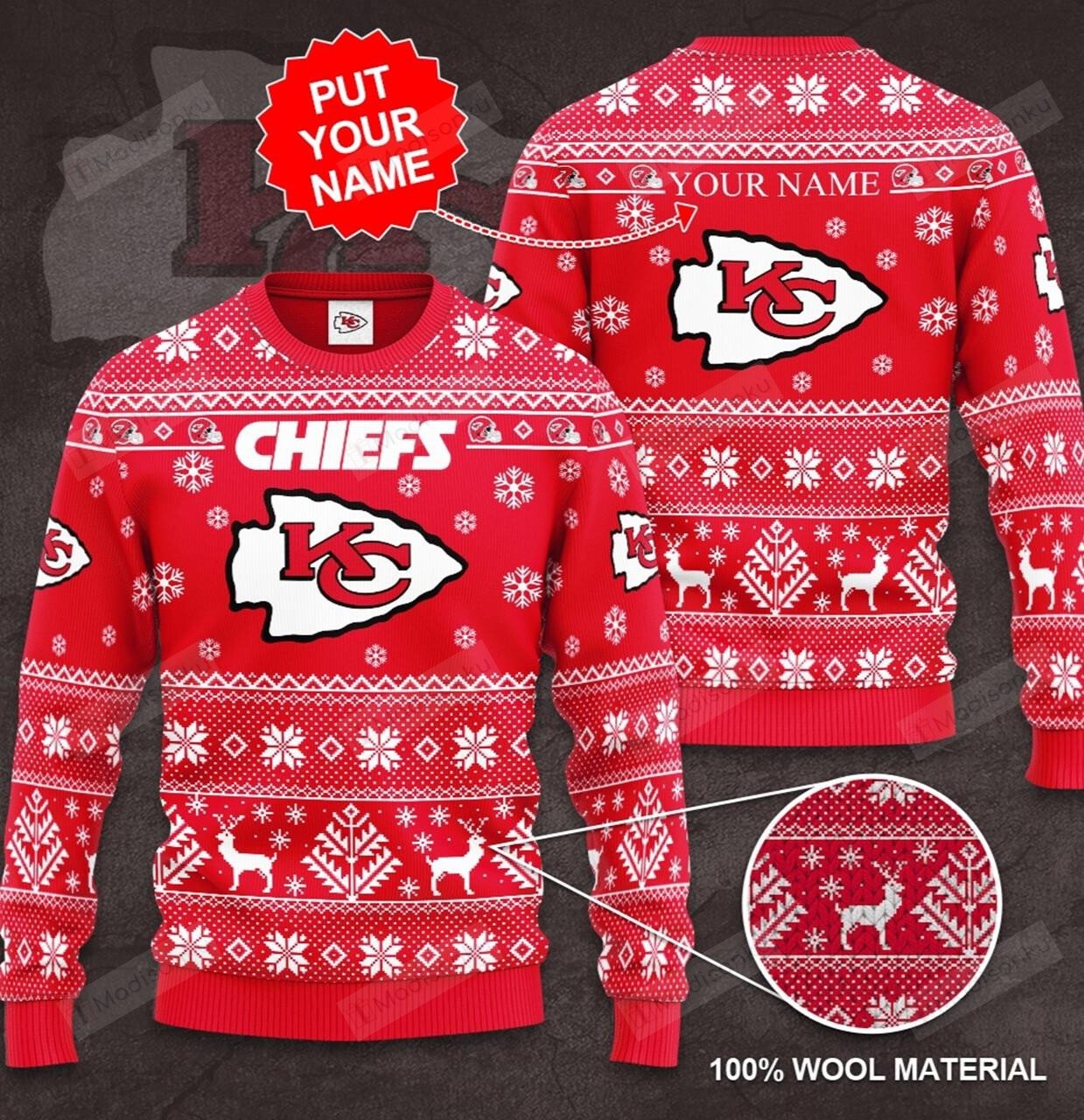 [ Amazing ] Kansas City Chiefs custom name ugly sweater – Saleoff 301121