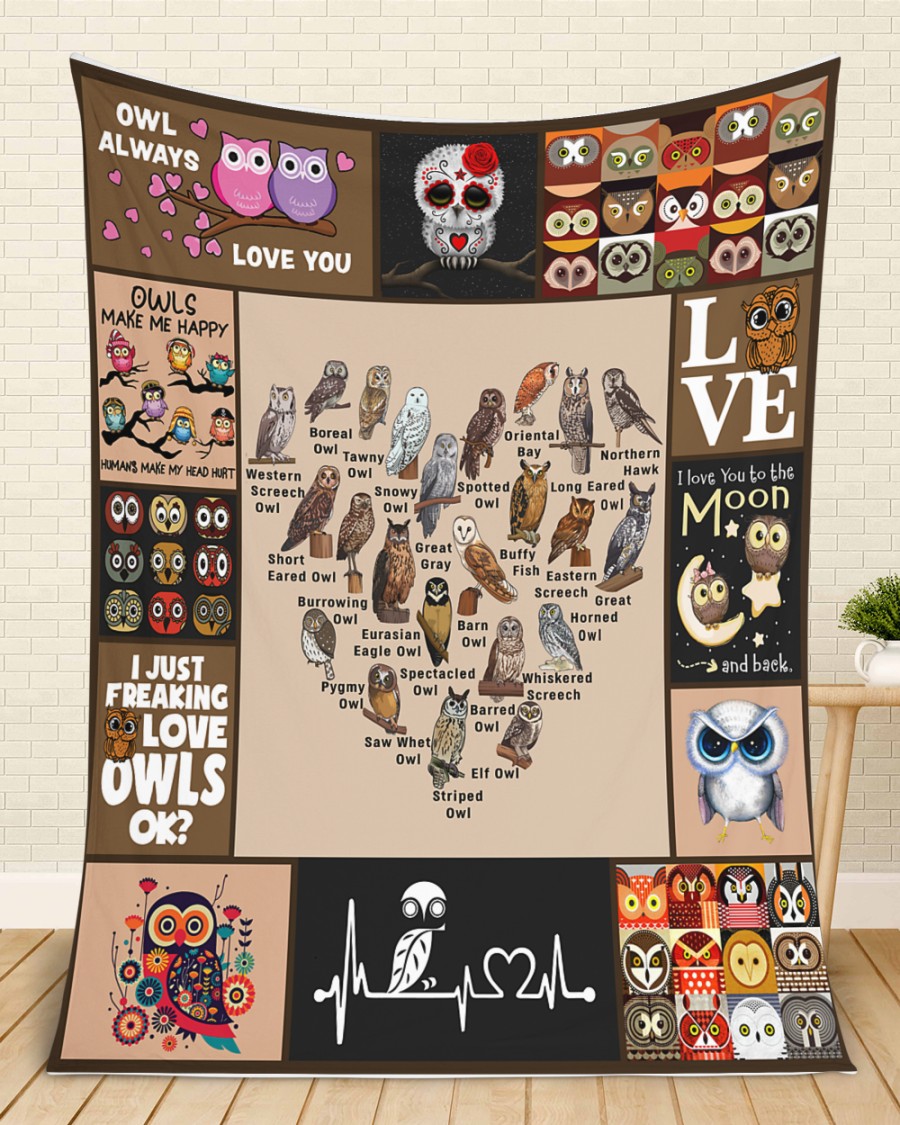 Love Owls Fleece Blanket