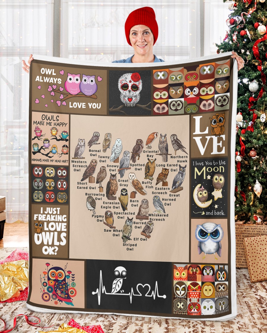 Love Owls Fleece Blanket