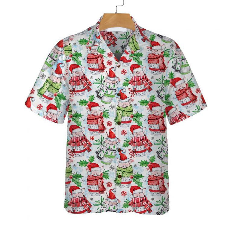 Merry Christmas Cute Pigs Hawaiian Shirt