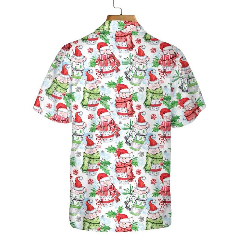 Merry Christmas Cute Pigs Hawaiian Shirt