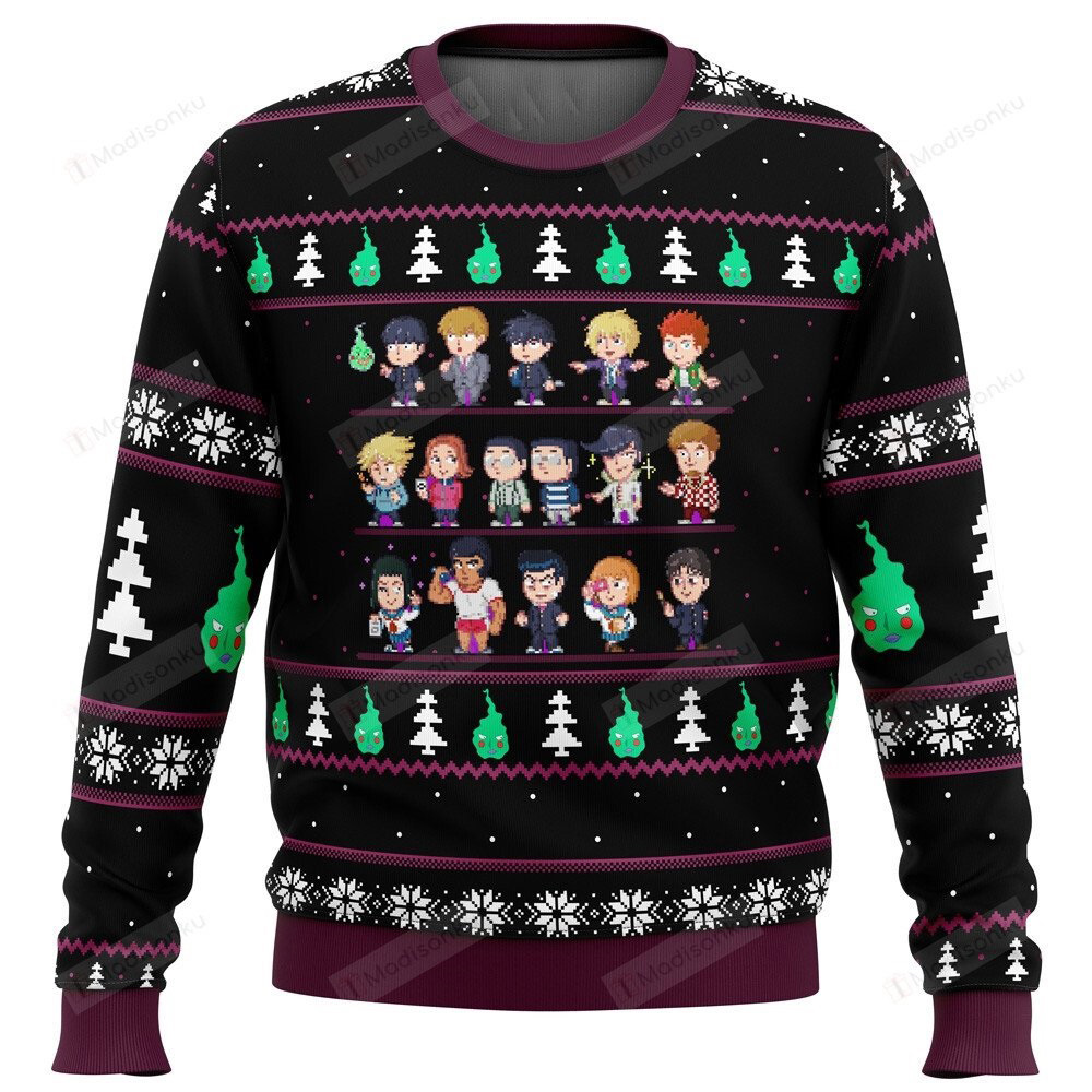 [ Amazing ] Mob Psycho 100 Sprites ugly christmas sweater – Saleoff 301121